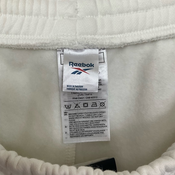NEW Reebok White Classic Joggers Sweatpants Size L - Picture 10 of 14